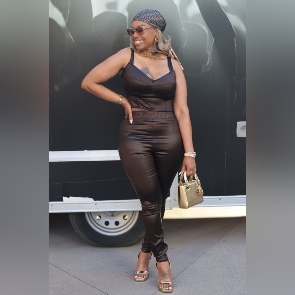 DOLCE&GABBANA
High-rise vinyl leggings Size 44